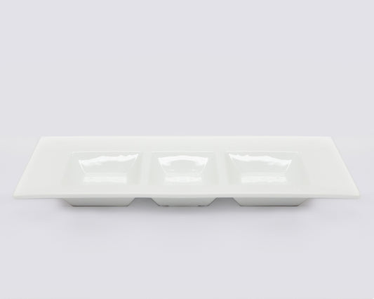 3 Compartment Plate | Premium Rental