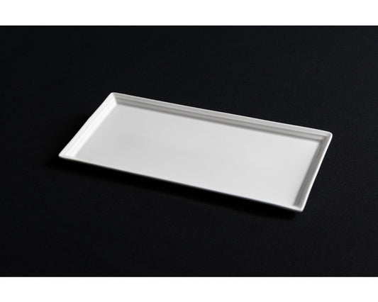 Ceramic White Rectangle Plate 10.5"X5" | Premium Rental