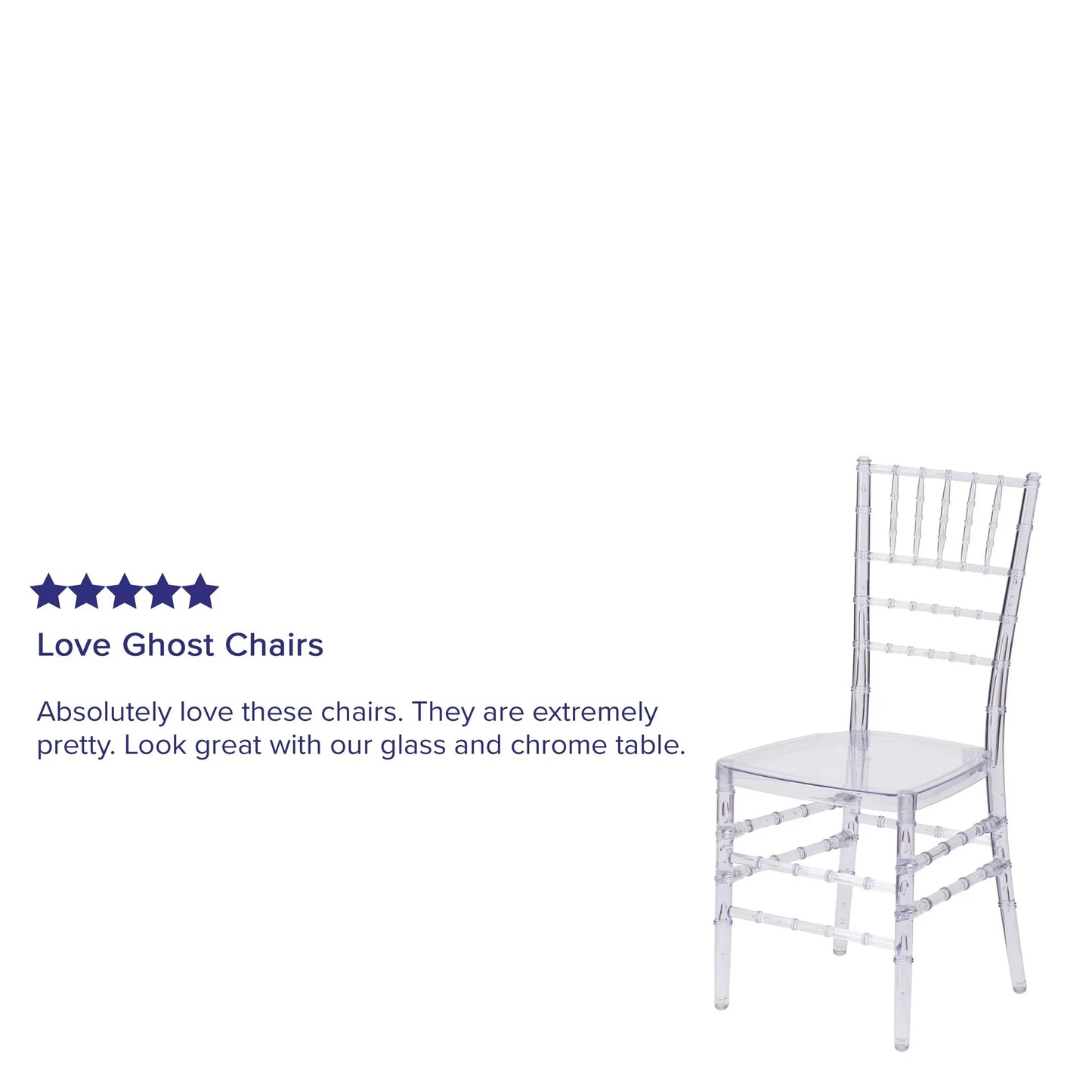 OpuLux Events Crystal Ice Chiavari Chair – Where Elegance Meets Durability