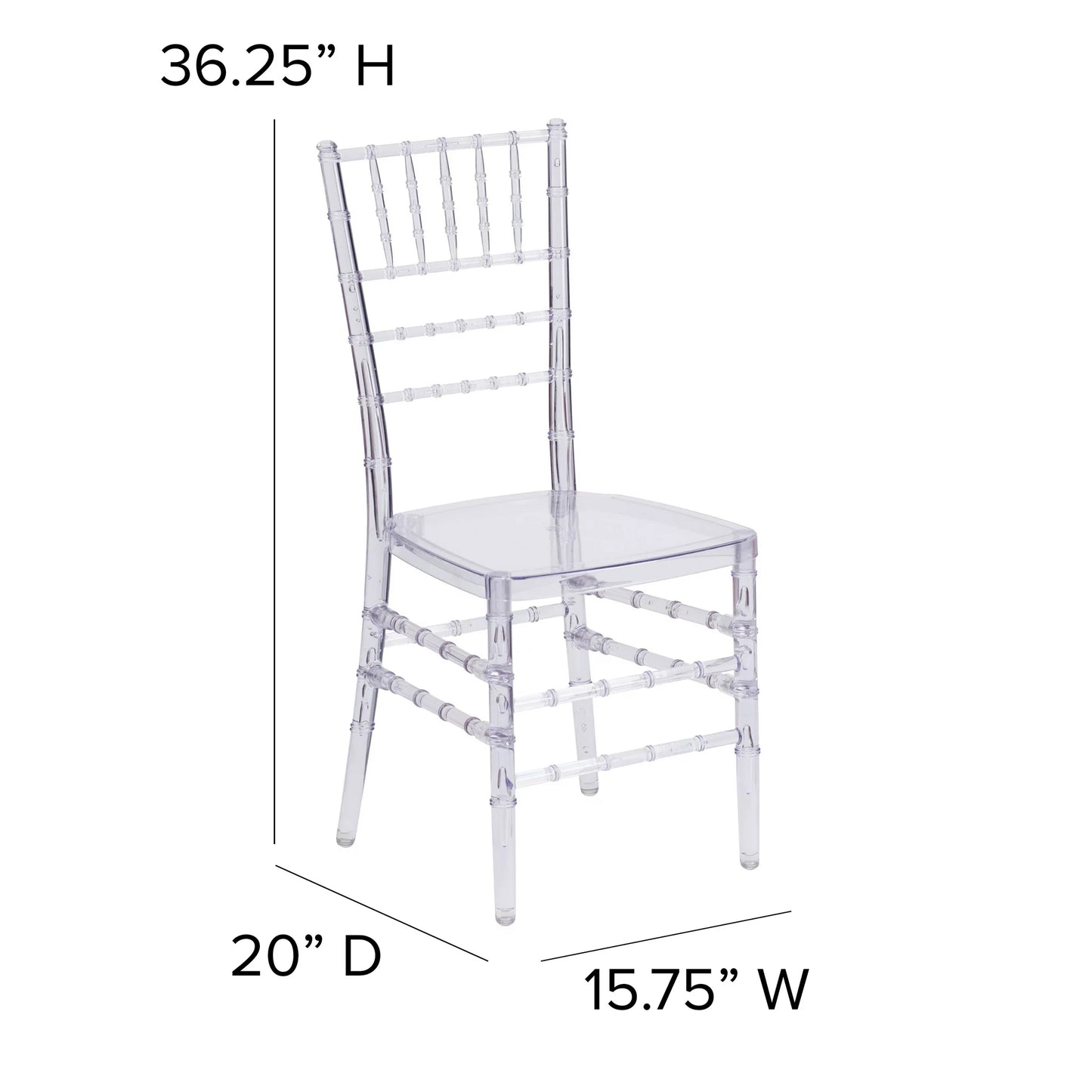 OpuLux Events Crystal Ice Chiavari Chair – Where Elegance Meets Durability