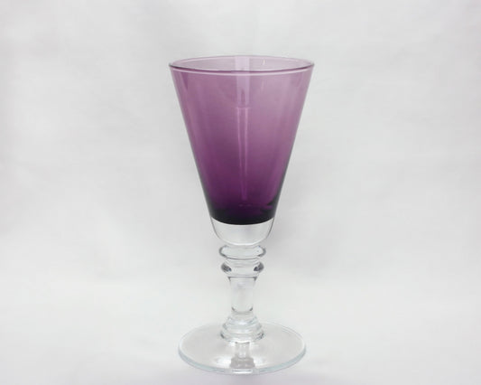 Glass Purple Venice Goblet | Premium Rental