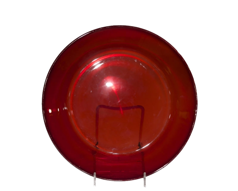 Glass Ruby Dessert Plate | Premium Rental