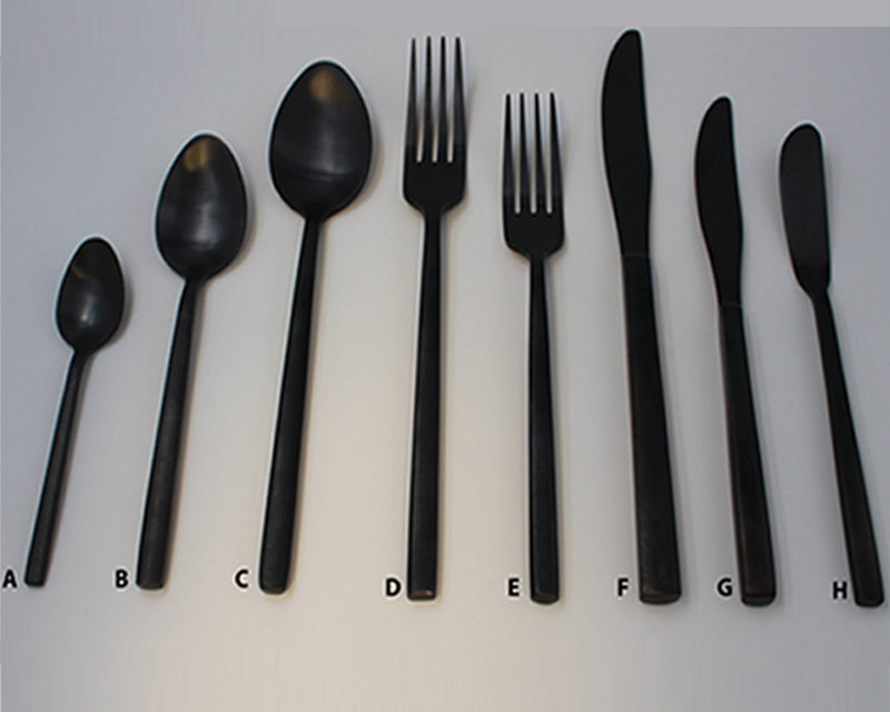 Matte Black Flatware | Premium Rental