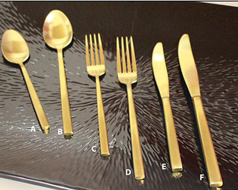 Matte Gold Flatware | Premium Rental