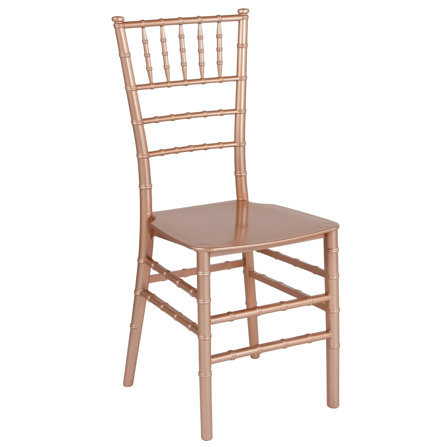 OpuLux Events Rose Gold Resin Chiavari Chair – Where Elegance Meets Durability