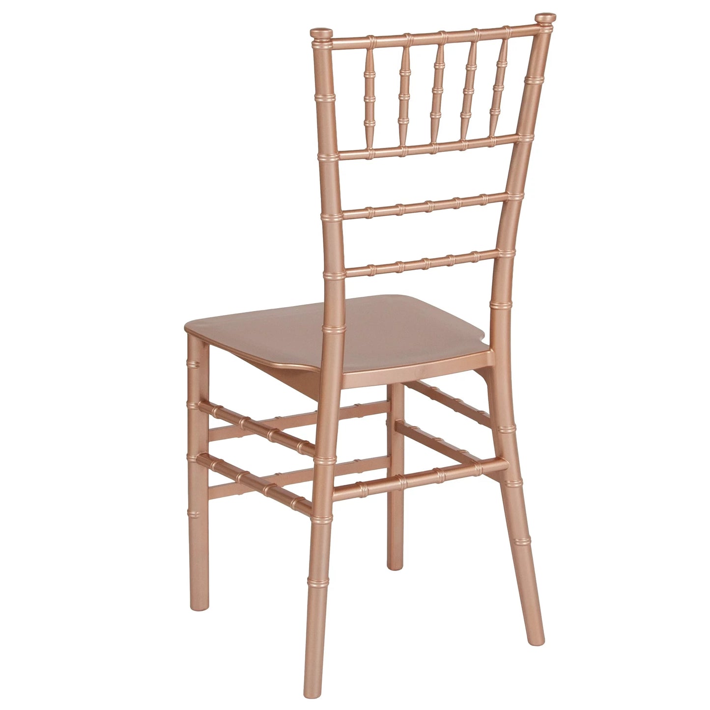 OpuLux Events Rose Gold Resin Chiavari Chair – Where Elegance Meets Durability