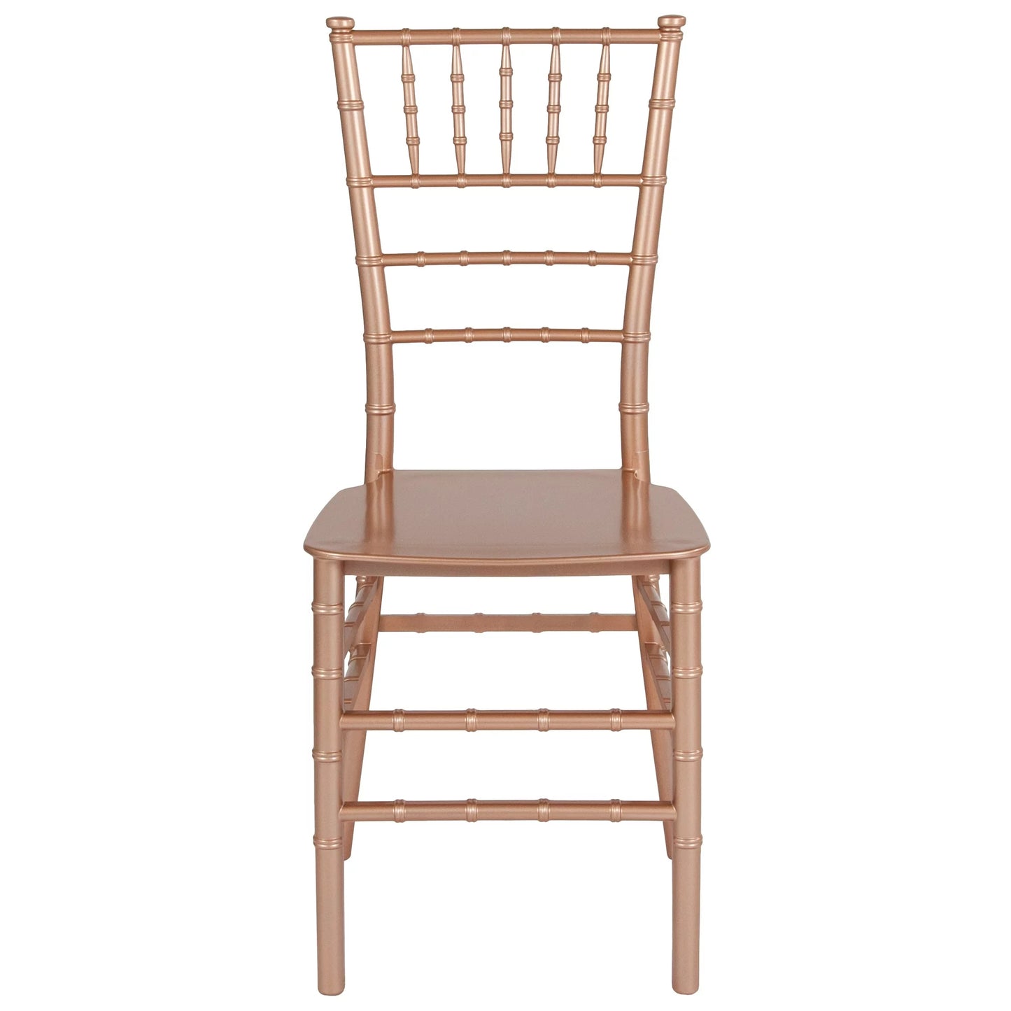 OpuLux Events Rose Gold Resin Chiavari Chair – Where Elegance Meets Durability