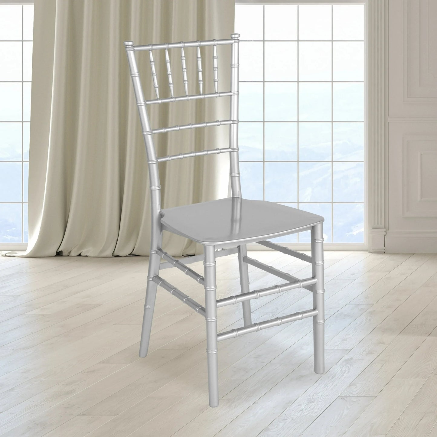 OpuLux Events Silver Resin Chiavari Chair – Where Elegance Meets Durability