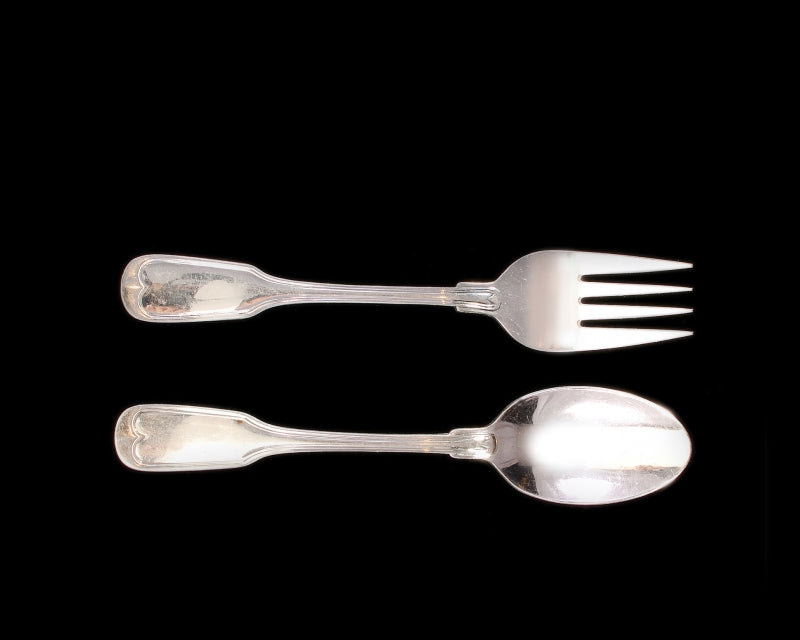Vienna Silver Serving Spoon & Fork | Premium Rental