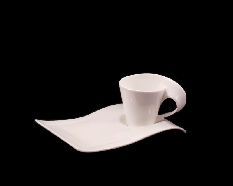 White Wave Demi Cup and Saucer | Premium Rental